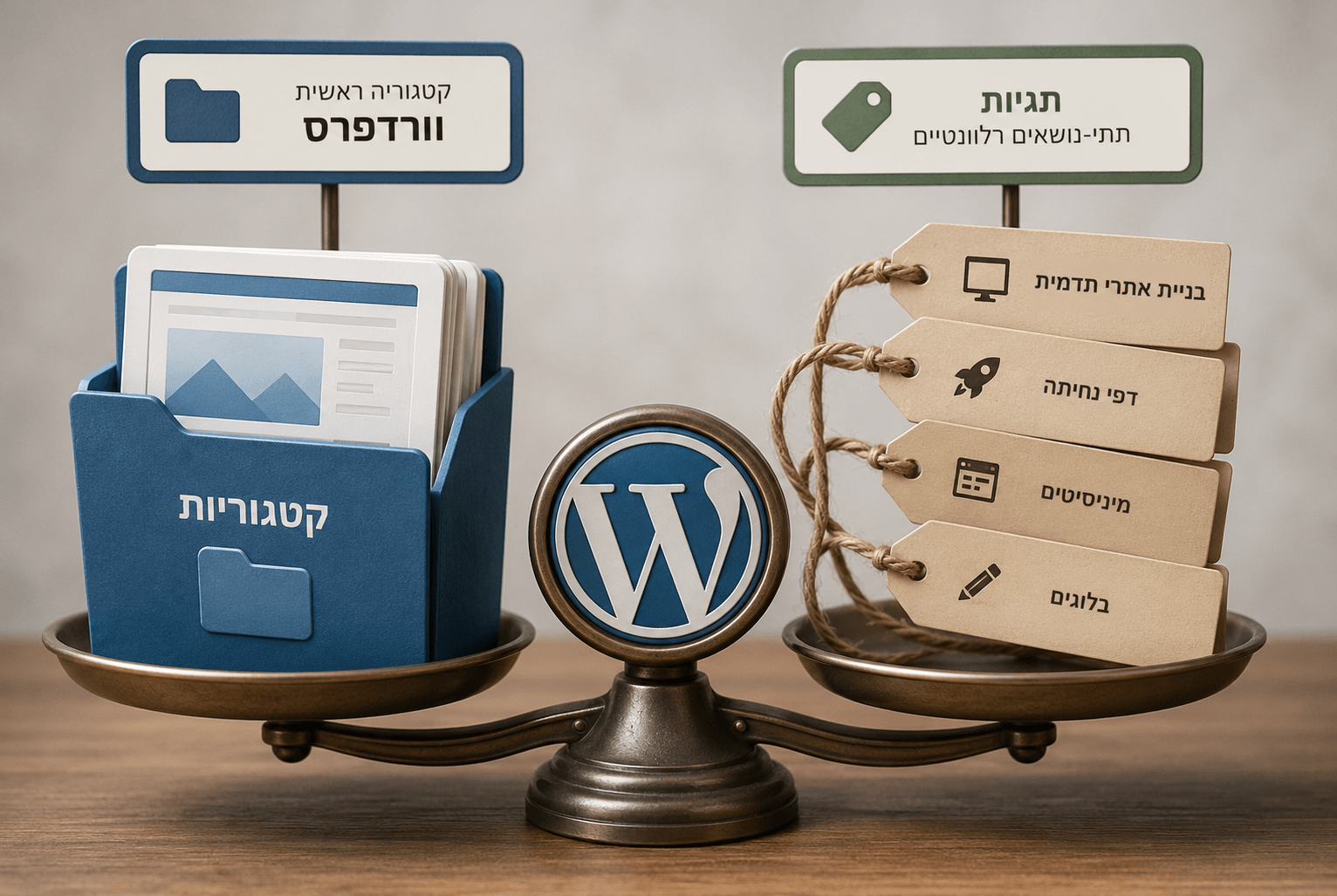 תגיות וקטגוריות